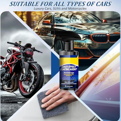 2Pcs Car Nano Coating Spray,Quick Effect Coating Agent for Car, Upgrade Advanced Car Quick-acting Coating Agent Spray, Coat Car Wax for Scratch Repair, Oil Film Removal, Long-Lasting Hydrophobic Coat in Saudi Arabia