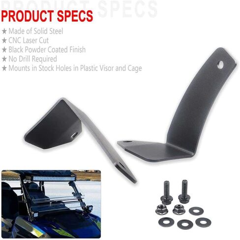 42" LED Light Bar Upper Windshield Mounting Brackets Kit,Under-Roof Upper Lighting Brackets Compatible with 2016-2023 Polaris General 1000 in Saudi Arabia