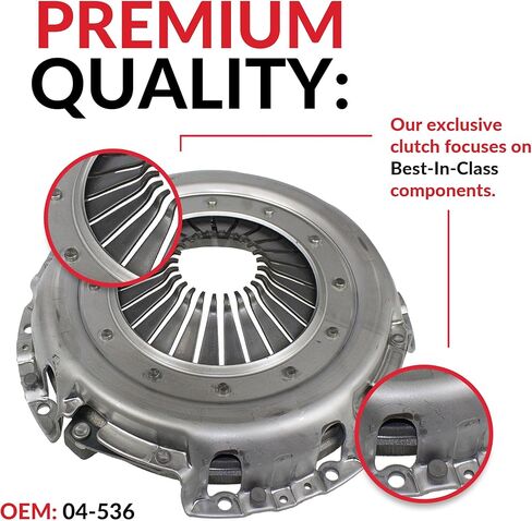 Clutch Kit Compatible With C4500 Kodiak Topkick C4500 Premium C4C042 C4C044 Cutaway Straight Truck 2002-2009 7.2L L6 DIESEL Turbocharged (w/13" Sintered Button clutch, 121mm Bearing Length; 04-536) in Kuwait