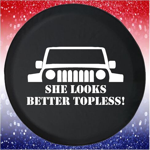 إنها تبدو أفضل غطاء إطار احتياطي أسود عاريات مقاس 32-33 بوصة لمقطورة التخييم Jeep Wrangler RV SUV - مقاومة للماء والغبار والأشعة فوق البنفسجية in Kuwait