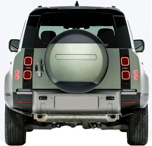 Spare Tire Cover Compatible with 2020-2025 Land Rover Defender 90 110 130 Spare Tyre Wheel Protector ABS Plastic Fuji Green Matte Black Exterior Accessories in Saudi Arabia