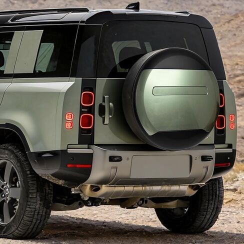Spare Tire Cover Compatible with 2020-2025 Land Rover Defender 90 110 130 Spare Tyre Wheel Protector ABS Plastic Fuji Green Matte Black Exterior Accessories in Saudi Arabia