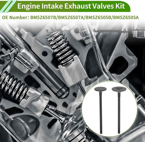 No.BM5Z6507B مجموعة صمامات عادم مدخل المحرك لفورد إسكيب 1.5L 1.6L DOHC 16v 2013-2017 صمامات سحب الهواء 1 Set in Kuwait