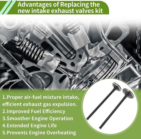 No.BM5Z6507B مجموعة صمامات عادم مدخل المحرك لفورد إسكيب 1.5L 1.6L DOHC 16v 2013-2017 صمامات سحب الهواء 1 Set in Kuwait