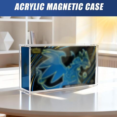Magnetic Acrylic Display Case for 151 UPC, 8mm+5mm Ultra Thick Protective Case with Magnetic Lid for Mega Charizard EX Ultra-Premium Collection UPC, Dustproof & UV Protection Storage Protector in Saudi Arabia