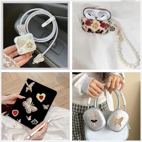 Junk Case Charms,Red & Black Bow Flower Charm for Phone Cases,3D Gold Butterfly Rhinestone Junk Case Kit, Elegant Heart Rose Bear Big Charms,Bling Flat Back Junk Charm Kit for Junk Socks, Shoes, Phone Cases, Bracelets & Customizing DIY Craft Accessories in Saudi Arabia