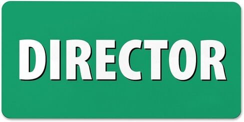 Director Name Tag Bright Yellow with Magnetic Backing - Large Heavy Duty 1 Pc - Spill & Scratch Proof - Made in USA by BadgeZoo in Kuwait