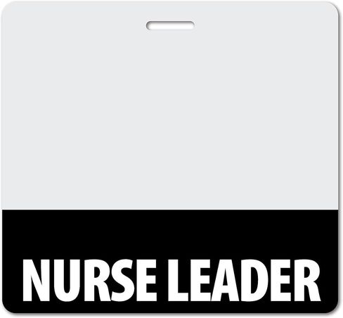 Nurse Leader Heavy Duty Horizontal Rainbow (1 Pack) - Spill & Tear Proof Cards - 2 Sided USA Printed Quick Role Identifier ID Tag Backer by BadgeZoo in Kuwait