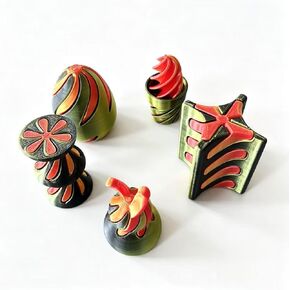 6 Pack 3D Printed Spiral Cone Fidget Toys, Pyramid & Cone Stress Relief Sensory Toys, Anxiety Relief Desk Fidget Set for Kids & Adults, Relaxing Hand Toys (Rose Red) in Saudi Arabia