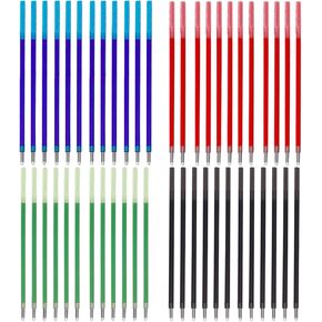 48 x 4-in-1 Ballpoint Pen Refills - Multifunctional - 0.5 mm - Black, Blue, Red, Green Ink, International Standard Refill, for School, Office (48 Pieces) in Saudi Arabia