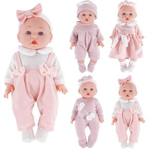 12 inch Doll Clothes and Accessories for 10 11 12 inch Dolls, 4-Packs Reborn Doll Clothes Outfit with Headband Hat Socks (Not Include Doll) in Saudi Arabia