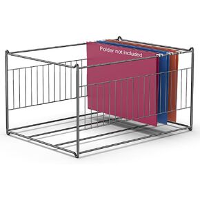 TOPCJ Hanging File Folder Frame, Heavy Duty Metal File Organizer for Letter & Legal Size, Sturdy Desktop File Holder for Cabinets, Desks/Drawers Home Office File Rack (Not Fit All Drawers) in Saudi Arabia