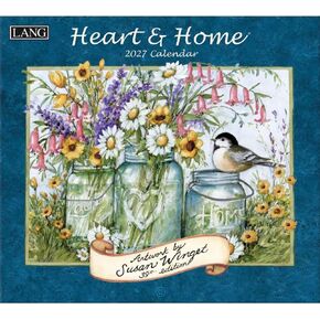 تقويم حائط Lang Heart and Home 2027، عمل فني لسوزان وينجيت، تقويم معلق لمدة 12 شهرًا مع حلقة نحاسية، 13.4 بوصة × 12 بوصة مغلق، 13.4 بوصة × 24 بوصة مفتوح، يناير-ديسمبر 2027 in Saudi Arabia