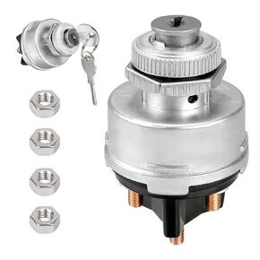 85936 Universal Ignition Switch with Key, 4-Position, Heavy Duty Metal Housing, for Cars, Trucks, Tractors, Trailers, Forklifts in Saudi Arabia