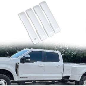 أغطية مقبض الباب متوافقة مع 2021-2025 Ford F150 Oxford White ABS غطاء مقبض الباب بدون ثقب مفتاح ذكي، بدون ثقب مفتاح للركاب in Kuwait