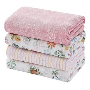 Softan Muslin Swaddle Blankets for Baby Girl & Boy, 47X47In Receiving Blankets for Newborn, Swaddle Blanket Set Soft Silky & Breathable,Blue Rainbow and Five-Pointed Star, 4 Pack in Saudi Arabia