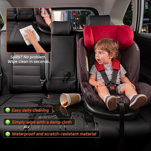 أغطية مقاعد Ranaya المخصصة لسيارة Toyota Subaru Forester 2025–2026 (ليست مخصصة للحياة البرية) 2.5i، محدودة، ممتازة، رياضية، للتجول، مجموعة كاملة من الجلد المقاوم للماء، صديقة للحيوانات الأليفة والأطفال (أسود) in Kuwait