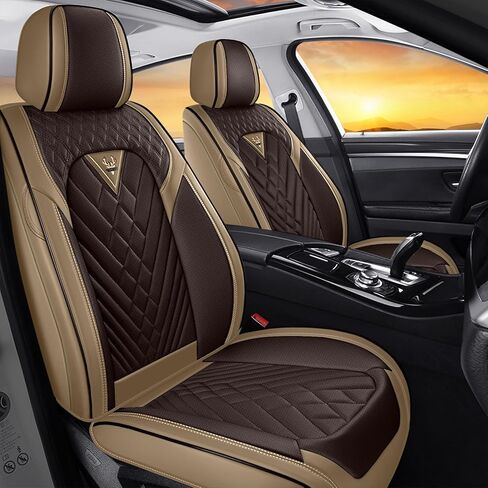 Fit for Dodge RAM 1500/2500/3500/ Rebel TRX Laramie Longhorn Limited Tradesman Big Horn Seat Covers 2010-2026, Wear-resistant Customized, Nappa Leather Easy Install (Brown Coffee/Standard 2 Seats) in Saudi Arabia