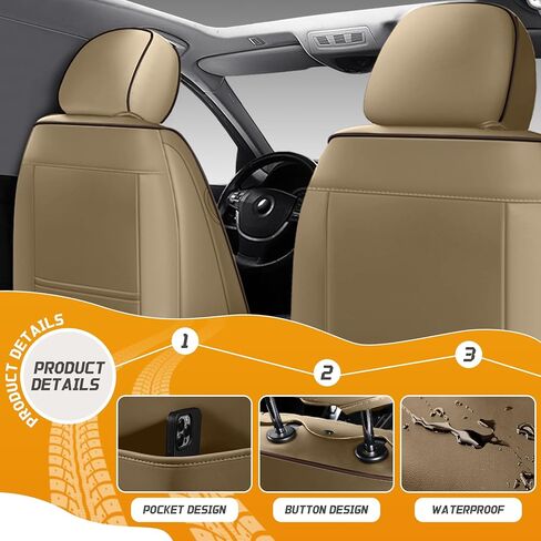 Fit for Dodge RAM 1500/2500/3500/ Rebel TRX Laramie Longhorn Limited Tradesman Big Horn Seat Covers 2010-2026, Wear-resistant Customized, Nappa Leather Easy Install (Brown Coffee/Standard 2 Seats) in Saudi Arabia