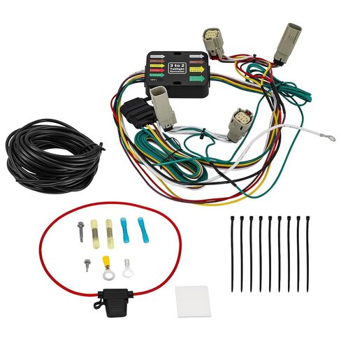 مجموعة أدوات توصيل الأسلاك للمقطورة ذات 4 اتجاهات من maXpeedingrods 56468 لسيارة Ford Bronco مع مصابيح خلفية LED 2021 2022 2023 2024 قابس موصل مقطورة مسطح 4 دبابيس، موصل قياسي للمركبة 4 اتجاهات مخصص 118867، 56471 in Kuwait