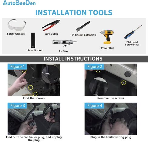 4-Pin Trailer Wiring Harness 56420 Compatible with KIA Carnival/Telluride and Hyundai Tucson/Palisade/Santa Cruz Fe, 4-Way Towing Hitch Connector in Saudi Arabia