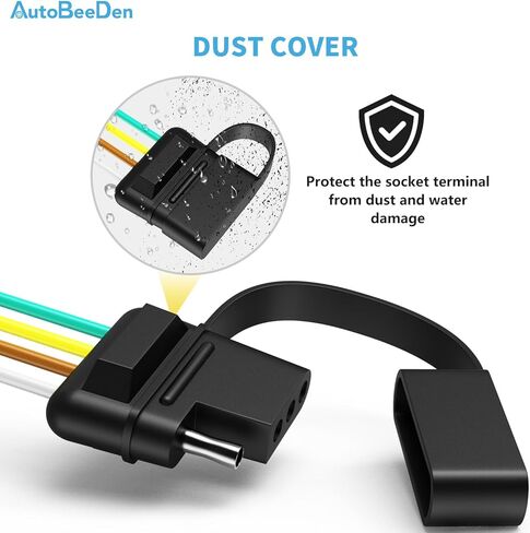 4-Pin Trailer Wiring Harness 56420 Compatible with KIA Carnival/Telluride and Hyundai Tucson/Palisade/Santa Cruz Fe, 4-Way Towing Hitch Connector in Saudi Arabia