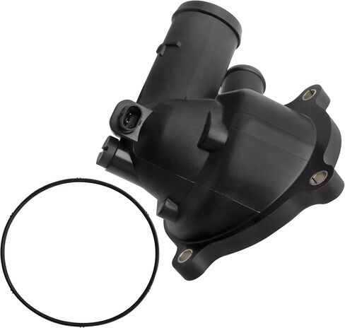 BOXI 902-5873 Engine Coolant Thermostat Housing Assembly Fits for Audi A8 Quattro 2011-2012 RS5 2011-2016 S5 2008-2012 4.2L V8 / Replaces 948-221 079121115AA in Kuwait