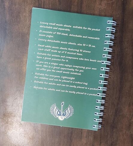 music notebook a6 - Pocket - blank music sheets - Manuscript Notebook -100 Pages- 4×6 inch -Loose-leaf music notebook - Portable Staff Paper for Musicians in Kuwait