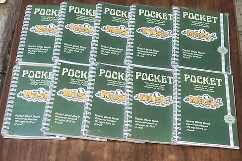 music notebook a6 - Pocket - blank music sheets - Manuscript Notebook -100 Pages- 4×6 inch -Loose-leaf music notebook - Portable Staff Paper for Musicians in Kuwait