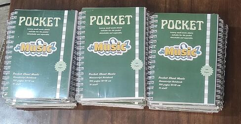 music notebook a6 - Pocket - blank music sheets - Manuscript Notebook -100 Pages- 4×6 inch -Loose-leaf music notebook - Portable Staff Paper for Musicians in Kuwait