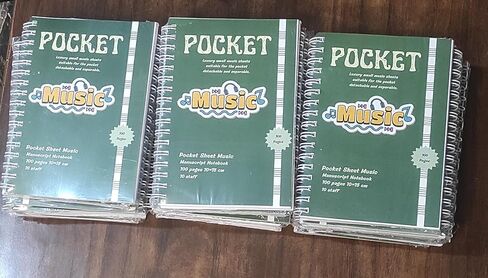 music notebook a6 - Pocket - blank music sheets - Manuscript Notebook -100 Pages- 4×6 inch -Loose-leaf music notebook - Portable Staff Paper for Musicians in Kuwait