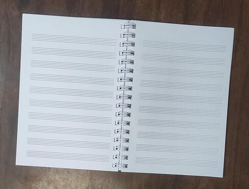 music notebook a6 - Pocket - blank music sheets - Manuscript Notebook -100 Pages- 4×6 inch -Loose-leaf music notebook - Portable Staff Paper for Musicians in Kuwait