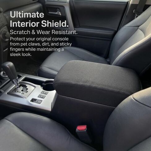 Memory Foam Center Console Cover for Toyota 4Runner Accessories 2010-2024, High-Density Space Cotton Armrest Pad, Soft Cushioning & Scratch Protector, Ergonomic Support for Long Drive, Black in Kuwait