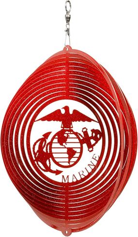 SWEN Products US Marines Circle Swirly Metal Wind Spinner in Saudi Arabia