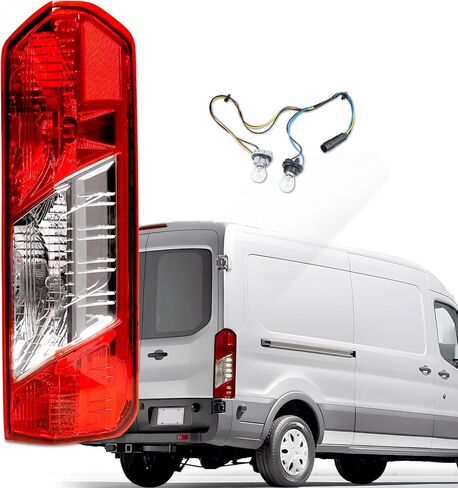 Tail Lights Assembly Compatible with 2015-2025 Ford Transit 150 250 350 350HD 2022-2025 E-Transit Taillights w/Bulbs and Wires Right Passenger Side, Not for DRW, Replace OEM: FO2801270 CK4Z13404K in Saudi Arabia