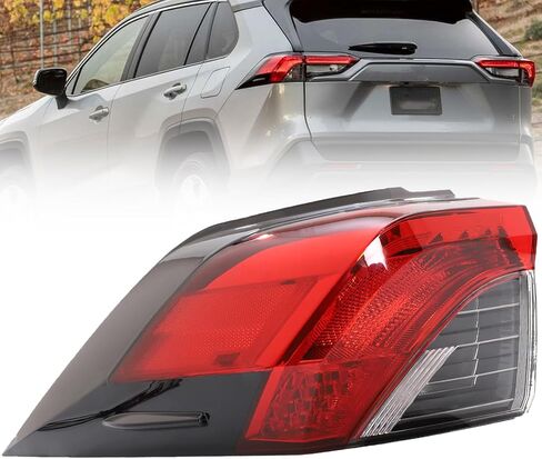 مجموعة مصابيح LED الخلفية متوافقة مع 2019-2024 Toyota RAV4 الجانب الأيمن للراكب الخارجي مصباح خلفي للفرامل مع لمبة استبدال 81550-0R090 TO2805148 in Kuwait