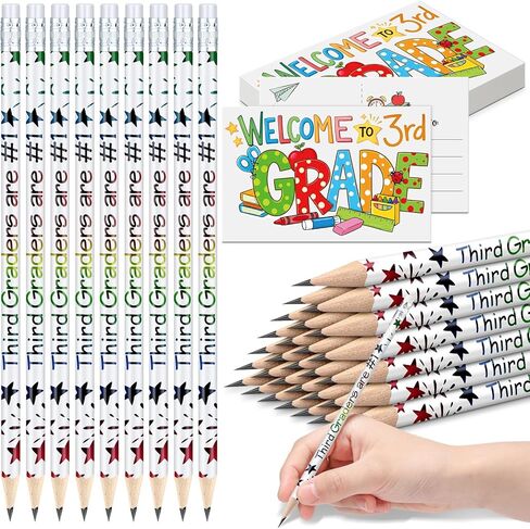 Sabary 48 Sets Back to School Gifts for Students Bulk 2nd Graders Pencils and Welcome to Second Grade Postcards First Day of Gift Classroom Supplies for Kids Teacher Reward in Kuwait