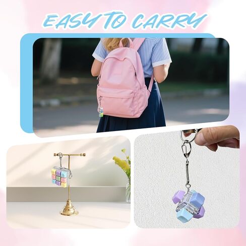 Keyboard Fidget, 3 Pack Macaron Color Clicker Keychain - Clicky Switch Sensory Keyboard for Anxiety Stress Relief, Portable Fidget Clicker for Adults in Kuwait