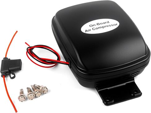 Universal 150 PSI Small Onboard Air Compressor, Replacement for Truck/Car Train Horn/Suspension/Ride/Bag kit/System 12V Black in Kuwait