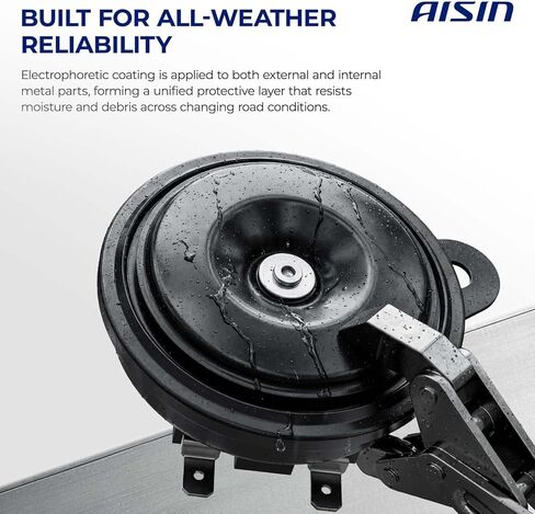 AISIN AFTERMARKET HORAZ-00003 قرص كهربائي عالي النغمة عالمي - متوافق مع سيارات الركاب والمركبات التجارية على الطرق الوعرة والدراجات البخارية والدراجات الترابية والدراجات النارية والدراجات النارية - 110 ديسيبل 12 فولت 4 أمبير 76 مم in Kuwait