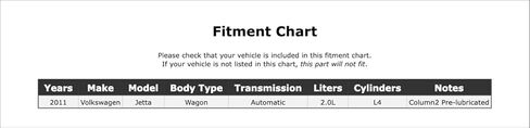 Front Left Inner Drive Shaft CV Joint Kit Compatible With Volkswagen Jetta 2.0L L4 Wagon Automatic Transmission 2011 P-3630279 in Kuwait