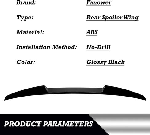 Rear Spoiler Wing Compatible with 2011-2018 for VW Jetta Sedan S/SE/SEL/Sport/Trendline 2011-2014 for VW Jetta Active Sedan 2012-2018 for VW Jetta Sedan GLI Gloss Black Rear Trunk Spoiler in Kuwait