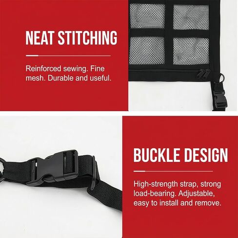 Upgrade Car Ceiling Cargo Net Pocket, 35.43" x 25.59" Double-Layer Car Roof Storage Organizer, Overhead Net for Truck, SUV & Van Camping, Travel Road Trips, Van Life Essentials in Kuwait