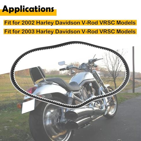 40027-01 150T 1-3/8" حزام محرك خلفي متوافق مع موديلات 2002-2003 Harley Davidson V-Rod VRSC، حزام محرك نهائي عالي التحمل in Kuwait