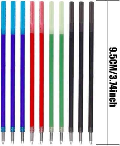 48 x 4-in-1 Ballpoint Pen Refills - Multifunctional - 0.5 mm - Black, Blue, Red, Green Ink, International Standard Refill, for School, Office (48 Pieces) in Saudi Arabia