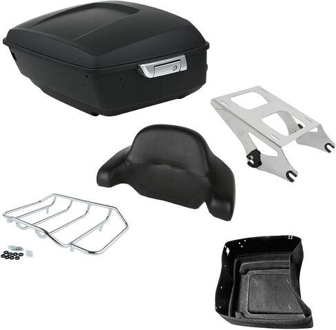 TCMT King Motorcycle Trunk Box Backrest Luggage Rack Speakers Fit For Harley 2014-2025 Touring CVO Road King Road Glide Street Glide Electra Glide Pack in Kuwait