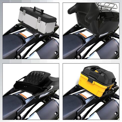 رف الأمتعة الخلفي من KUAFU متوافق مع 2013-2023 CRF250L/CRF300L و2017-2022 Honda CRF250/CRF300 حامل رف علوي للدراجة النارية، حامل تخزين ألومنيوم أسود in Kuwait