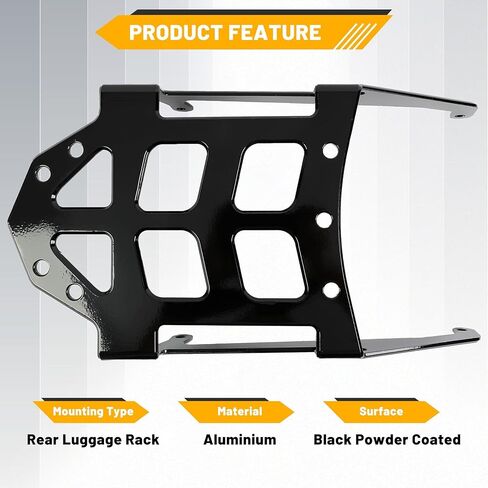 رف الأمتعة الخلفي من KUAFU متوافق مع 2013-2023 CRF250L/CRF300L و2017-2022 Honda CRF250/CRF300 حامل رف علوي للدراجة النارية، حامل تخزين ألومنيوم أسود in Kuwait