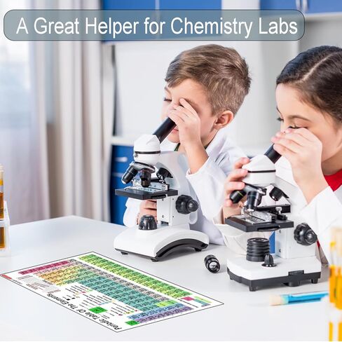 Periodic Table Poster with Desktop Chart, High School and College Chemistry Reference with Chemical Equations, 2 Pieces in Kuwait