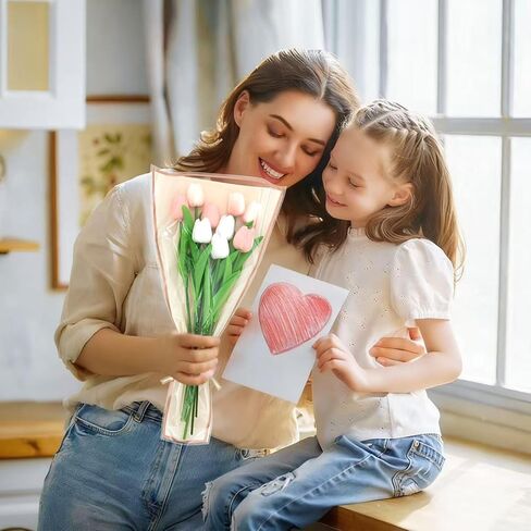 Wzifyf 50 PACK Flower Bags for Bouquets Flower Bouquet Holders Rose Gold Floral Wrapping Paper flower Sleeves Build Your Own Bouquet Bar with 72 Ft Ribbons for Valentine's Day Packaging Supplies in Saudi Arabia